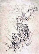 Original sketch of Harper Pass, 1866.